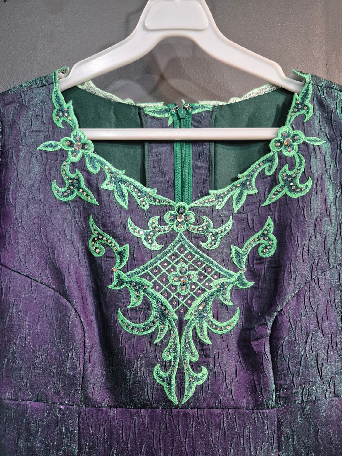 초록 보라 고급  롱드레스 66 77 상품이미지4