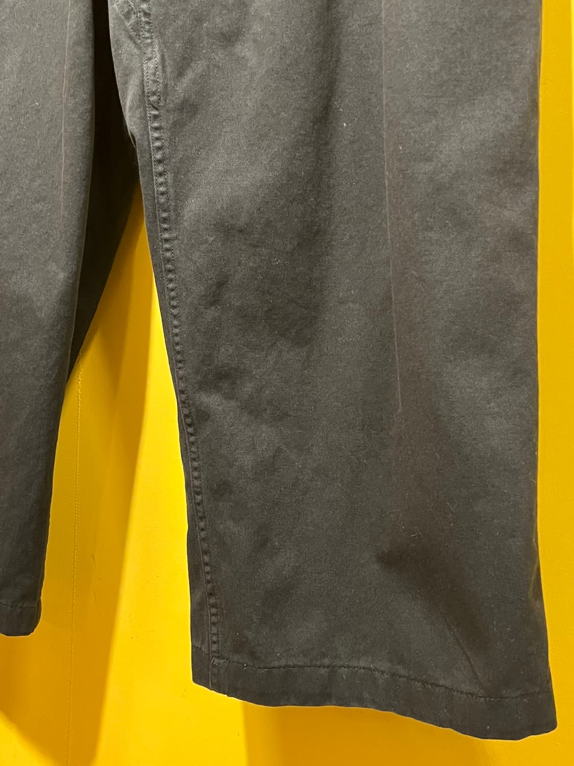 [L] 그라미치 와이드 팬츠 블랙 코튼 이지 벨트 상품이미지5