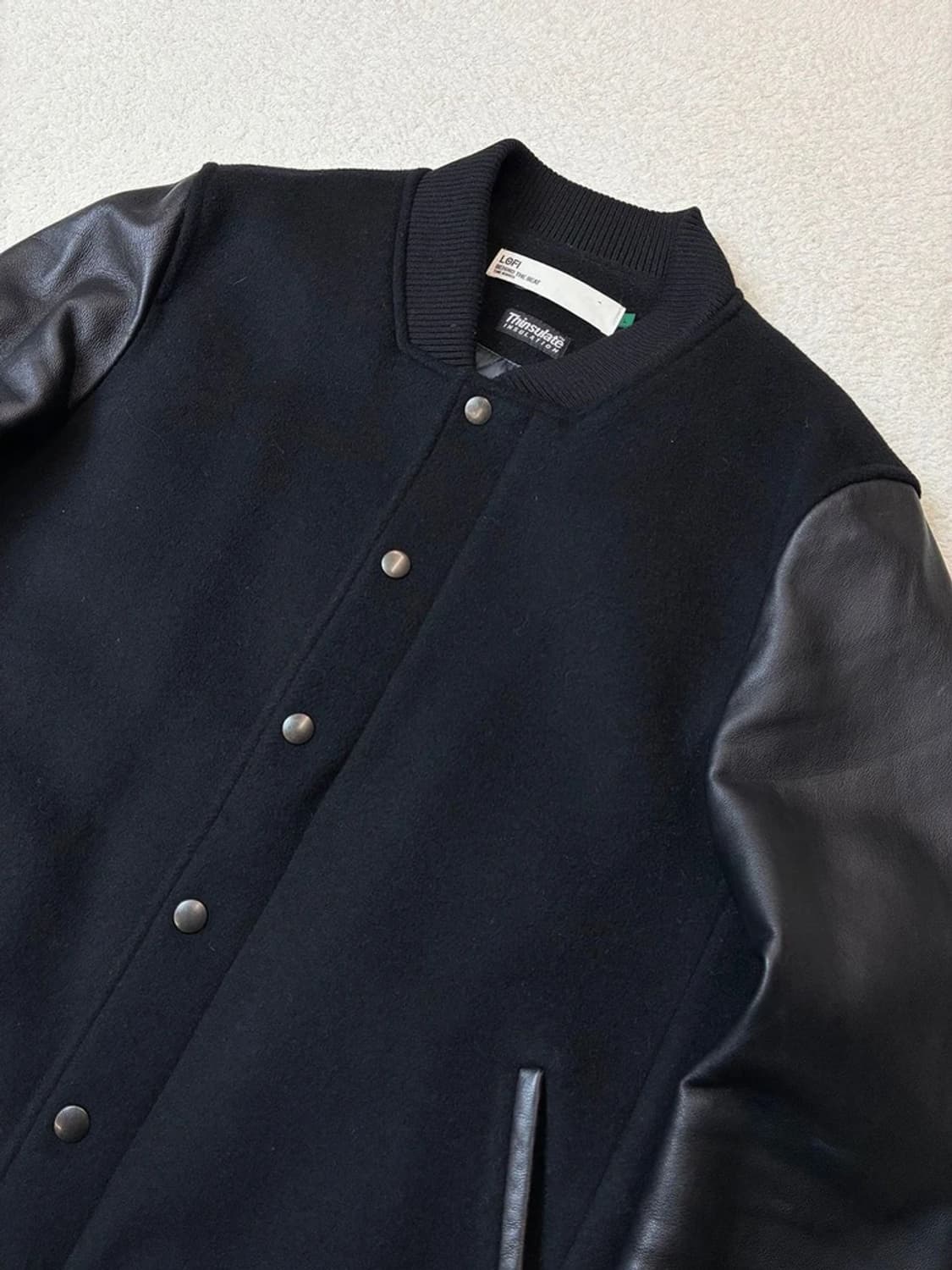 로파이 LOFI 신슐레이트 양가죽 배색 바시티 자켓 PN6282    상품이미지2