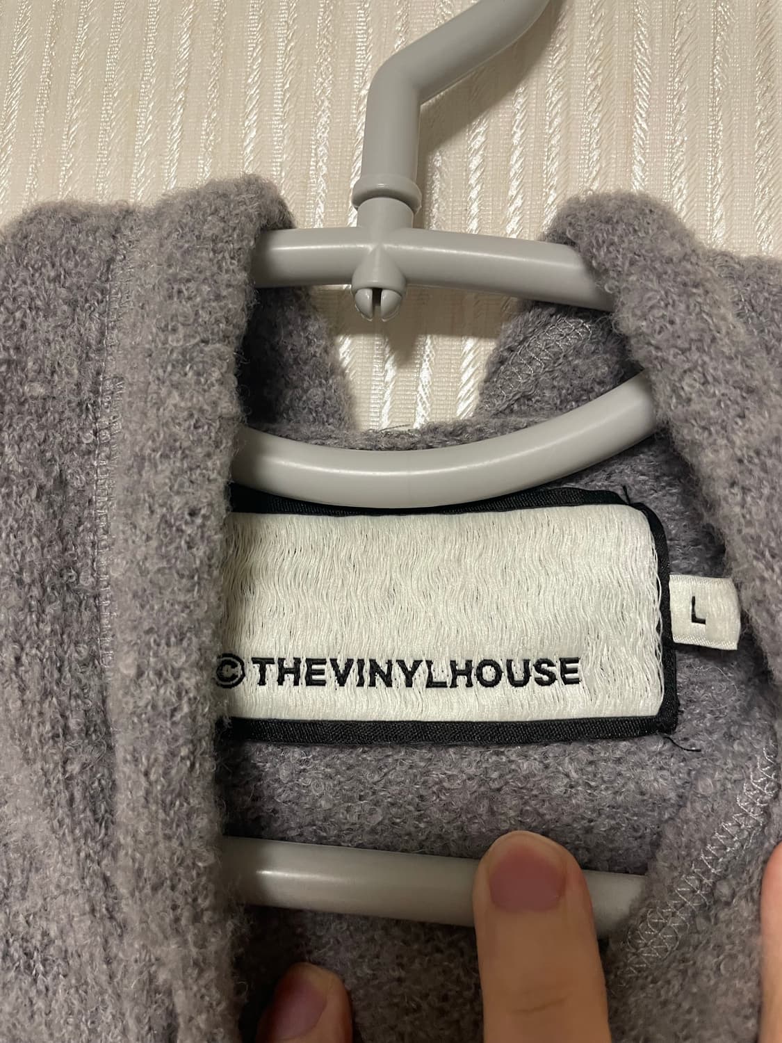 더바이닐하우스 그레이 후드집업 상품이미지2