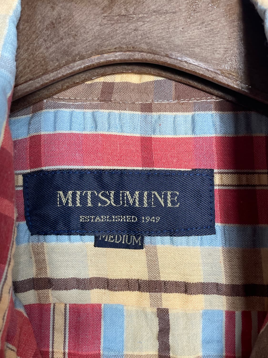 [MITSUMINE] 미치미네 체크 반팔 셔츠 상품이미지2