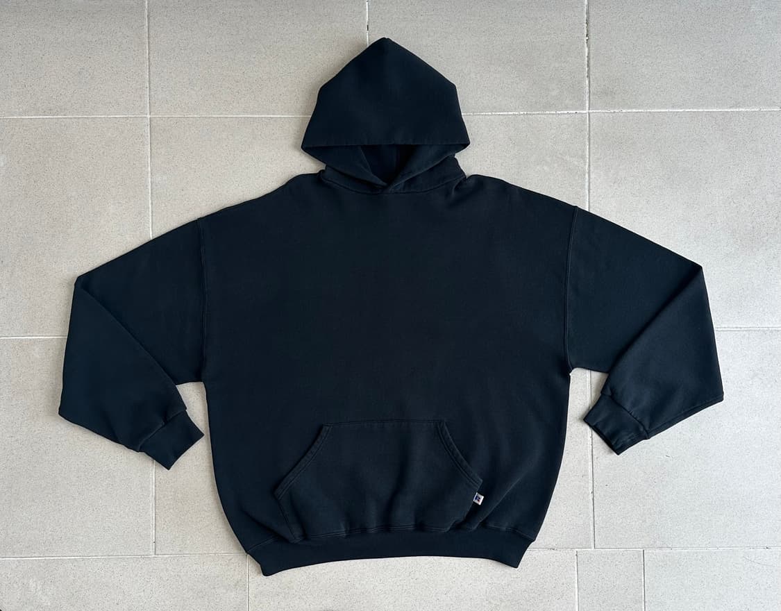 90s 빈티지 러셀 후드 블랙 XXL 상품이미지1