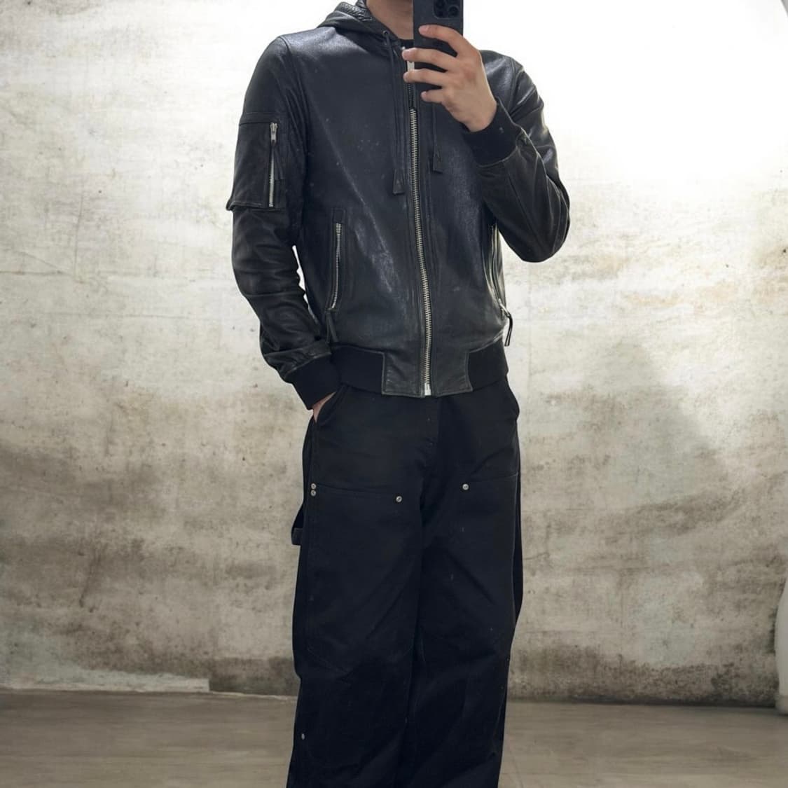 JPN lambskin hood jacket 상품이미지2