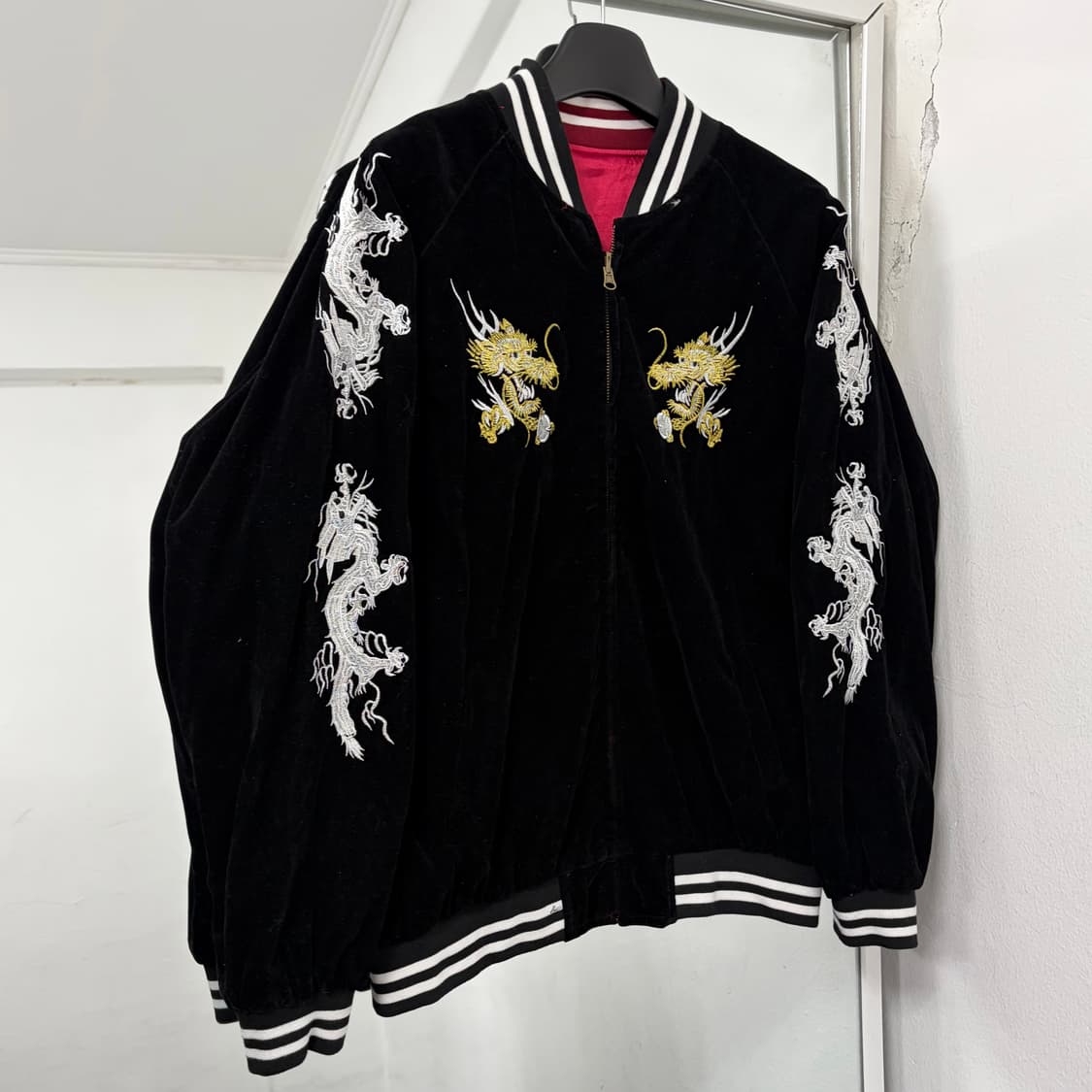 리버시블 벨벳 자수 스카쟌 자켓 상품이미지8