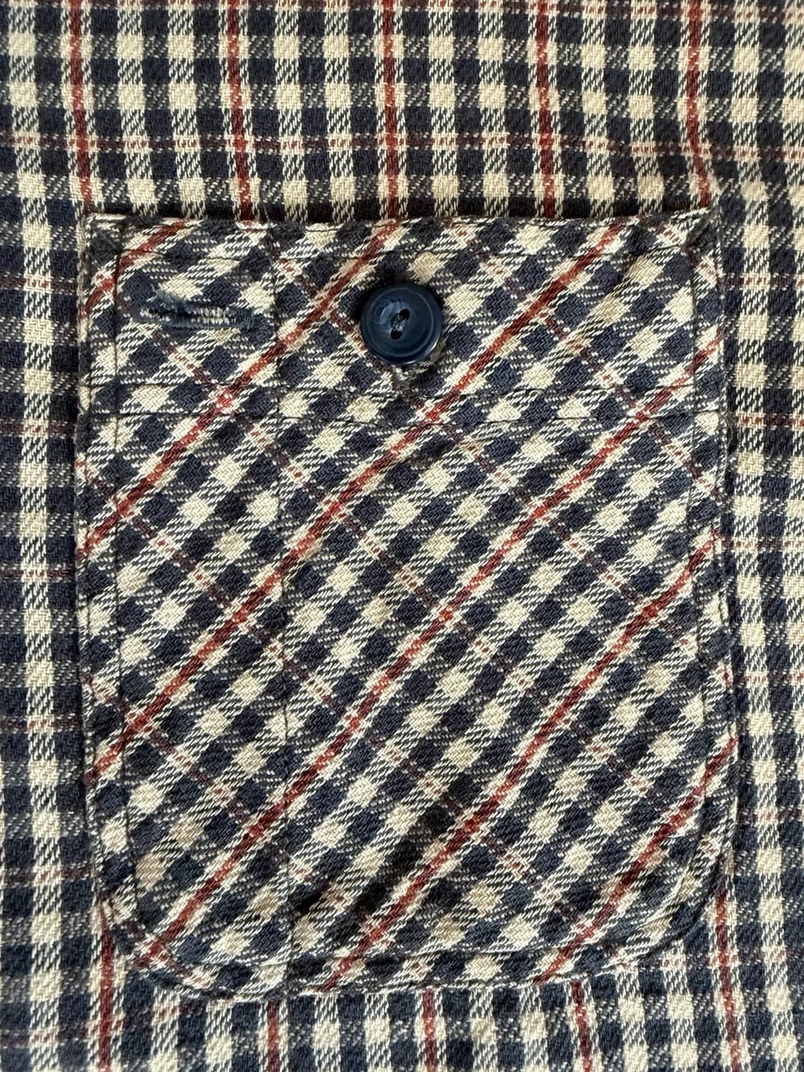 RRL 더블알엘 파렐 체크 코튼 셔츠 네이비/레드 멀티 상품이미지4