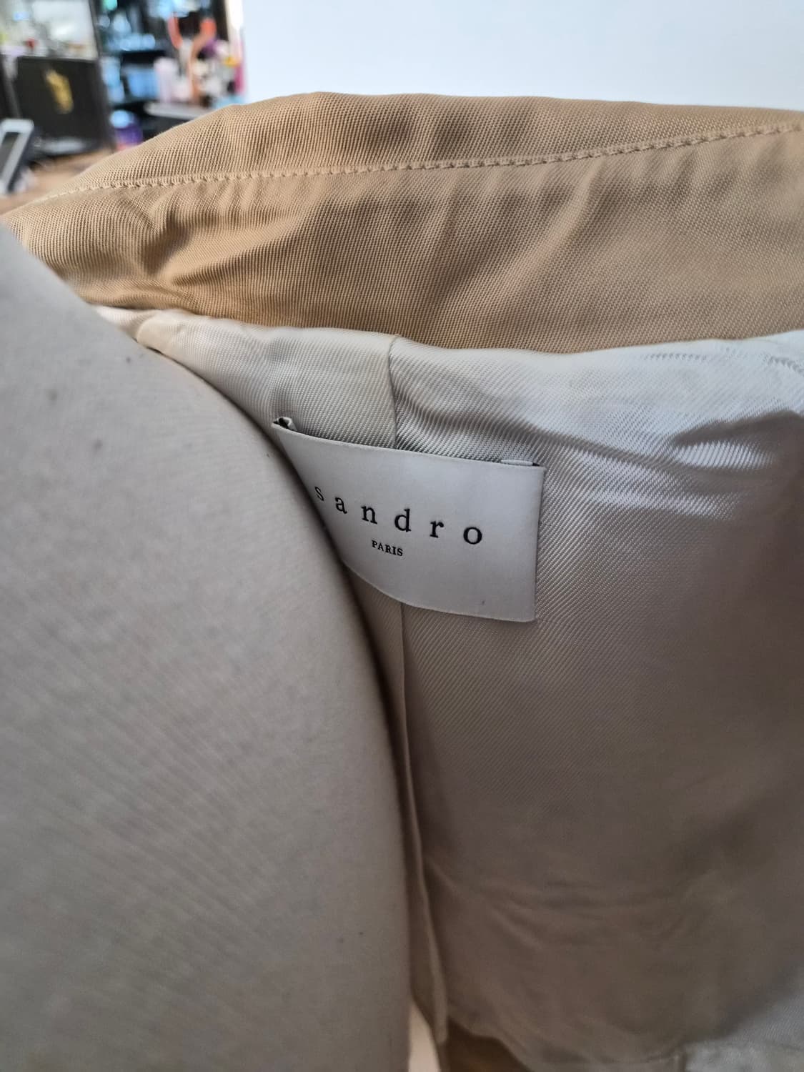 [Sandro] 산드로 베이지 더블 버튼 트렌치코트 (사이즈 36) 상품이미지6