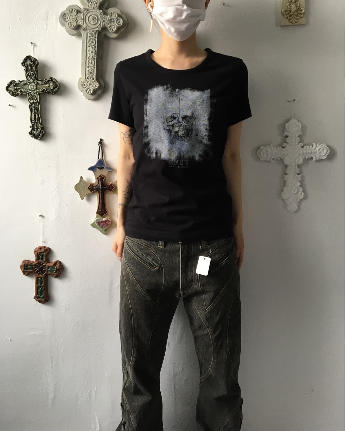 Skull printing t shirt 상품이미지5