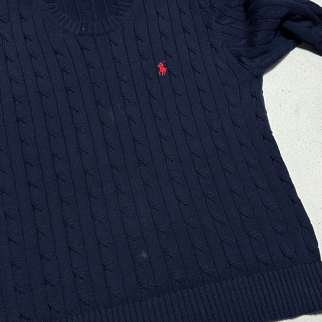L 폴로랄프로렌 네이비 케이블 니트 상품이미지6