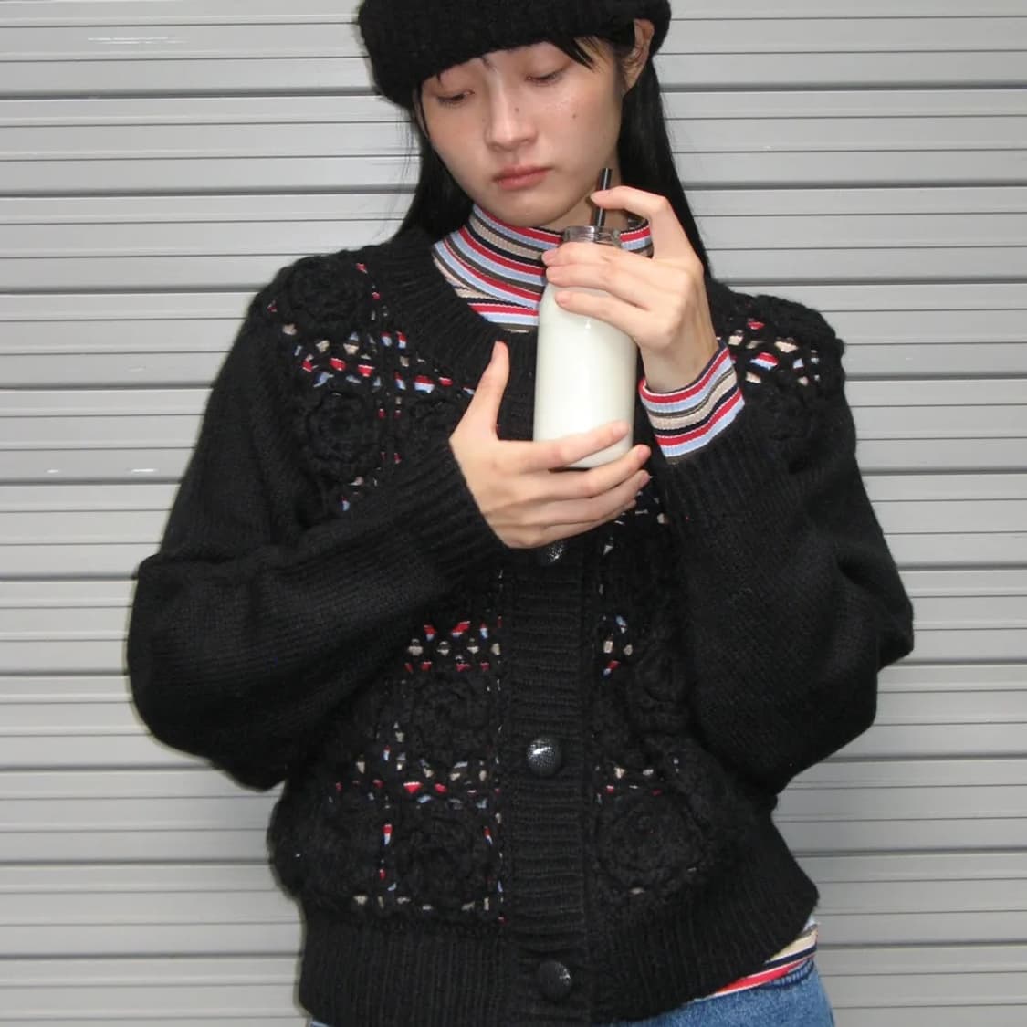 Flower crochet handmade knit cardigan 상품이미지1