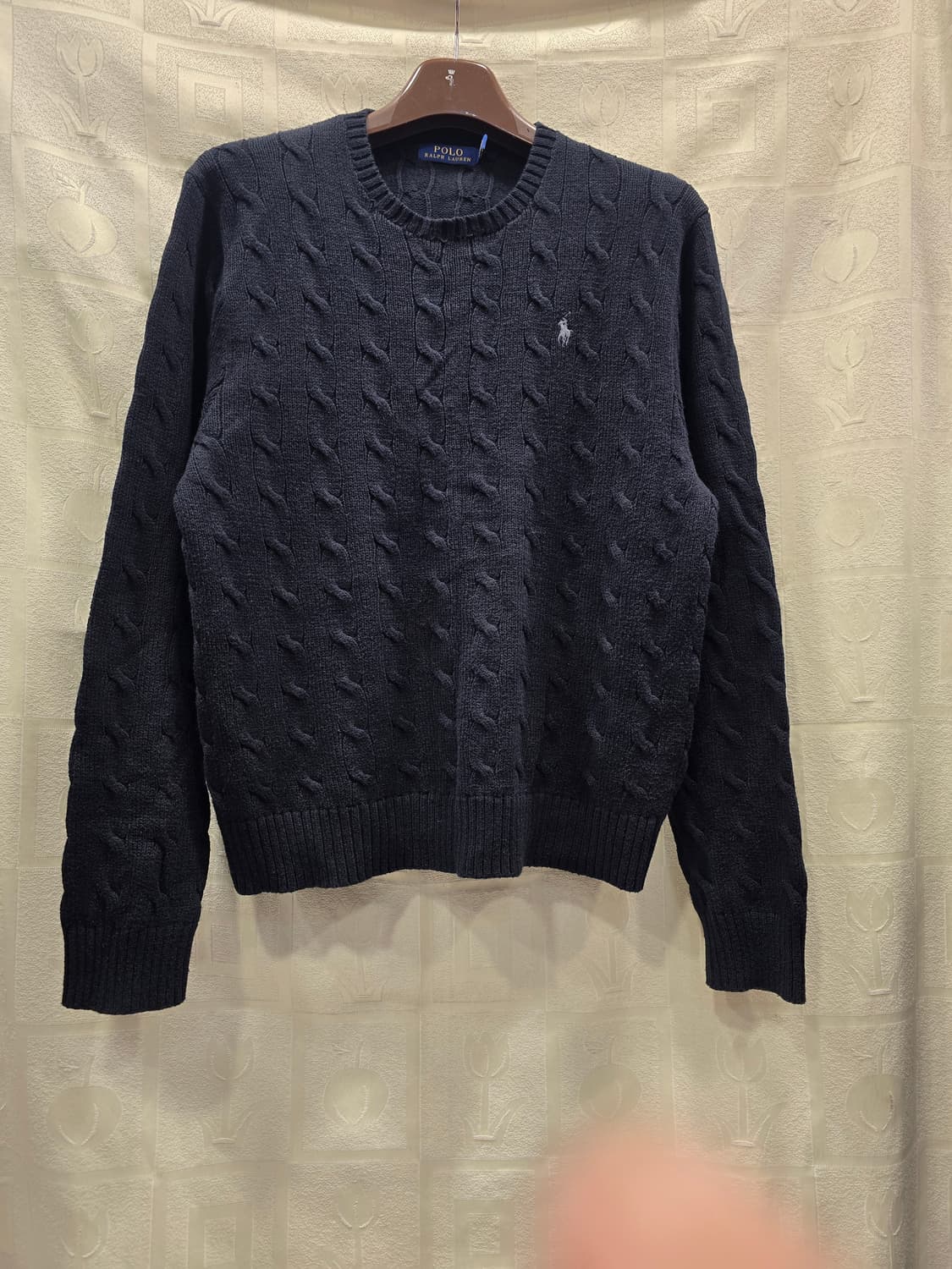 폴로 랄프로렌 네이비 케이블 니트 L(100) 상품이미지1