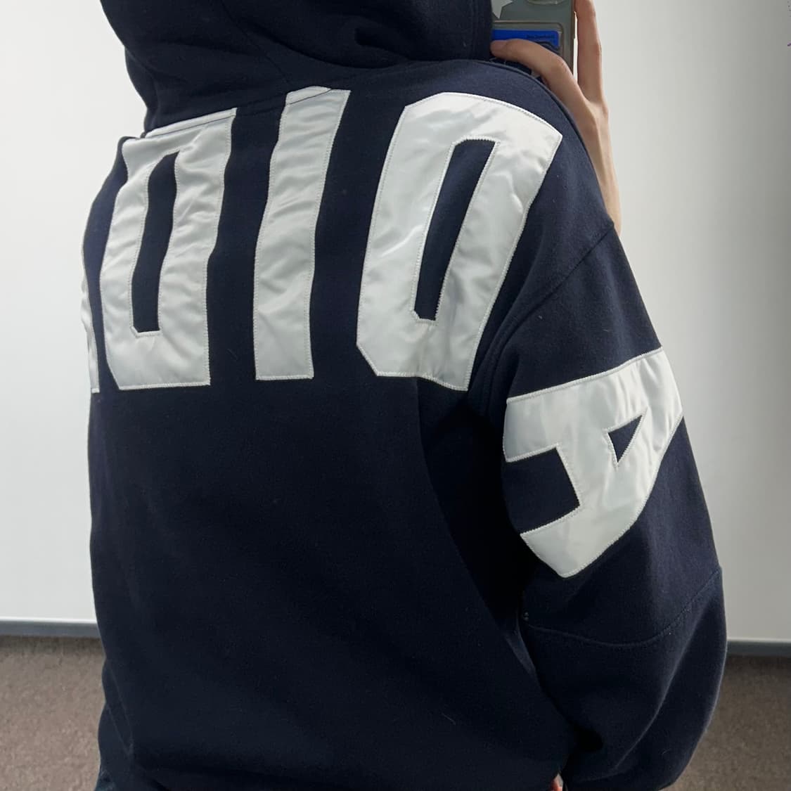 Adidas 아디다스 파이어로고 백 포인트 네이비 후드티 상품이미지2