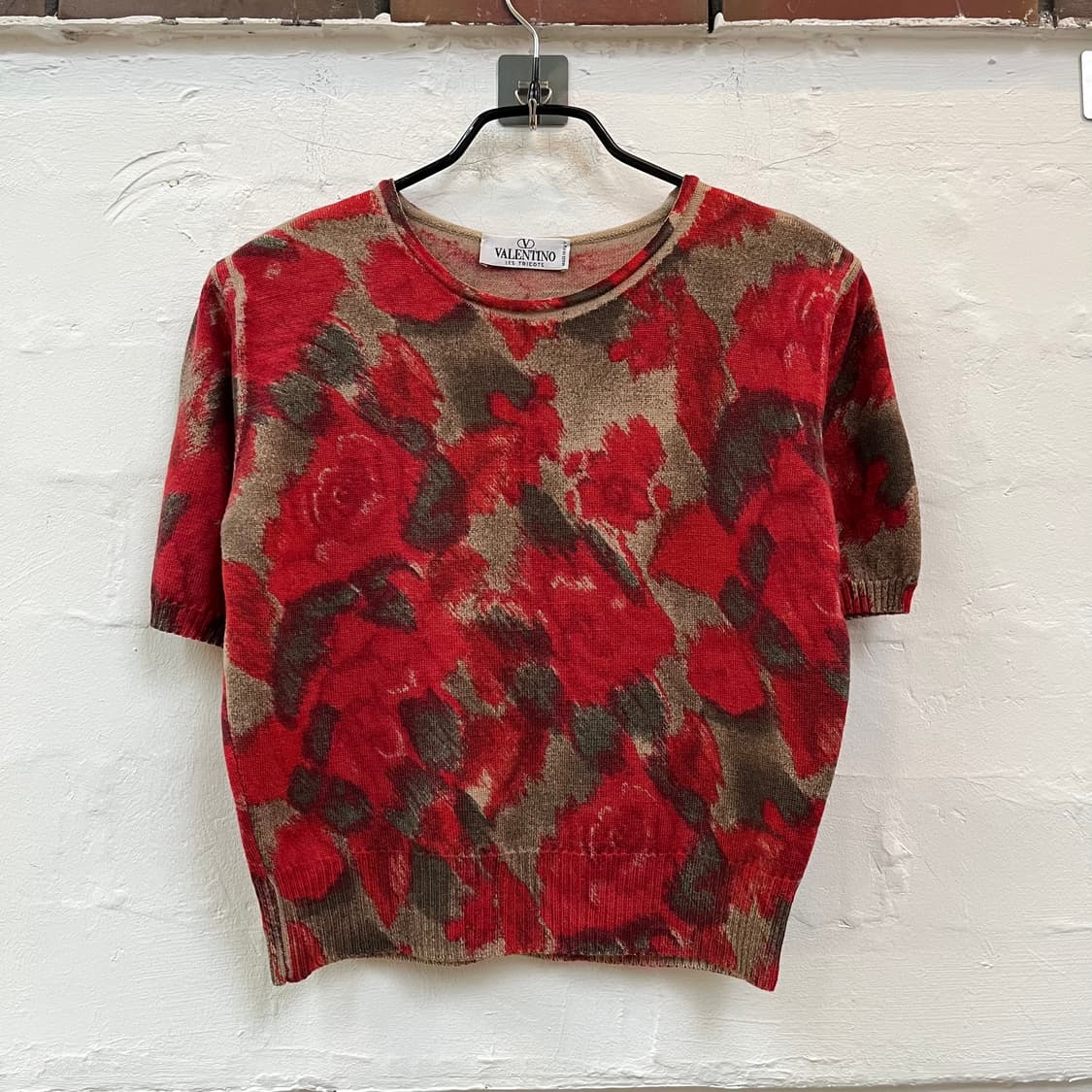 Valentino 로즈 반팔 울 니트 42 상품이미지1