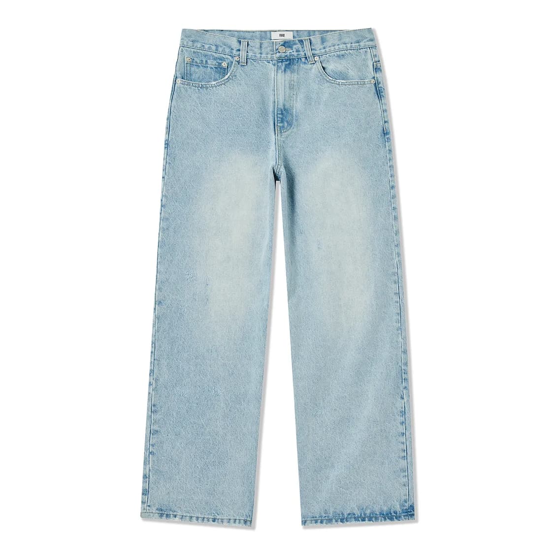 프라게 라이트 블루 와이드 스트레이트 데미지 데님 팬츠 상품이미지1