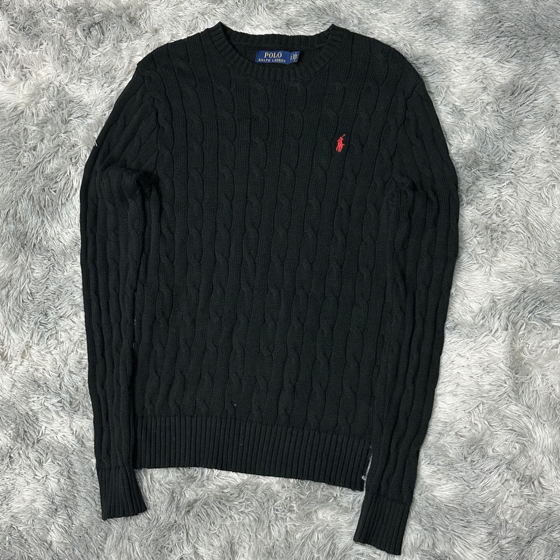 폴로랄프로렌 꽈배기 블랙 케이블니트 s 상품이미지1