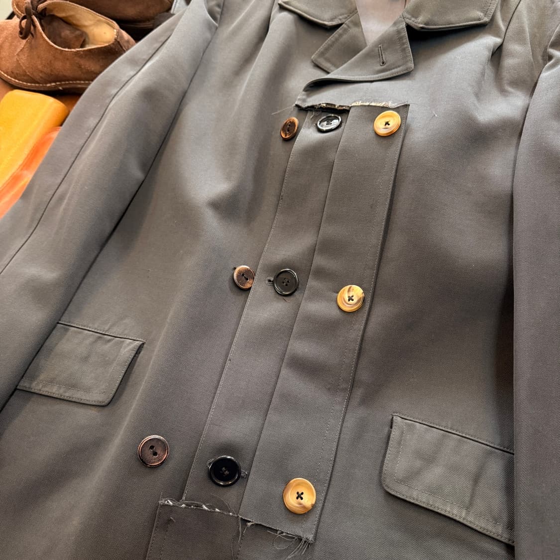 제프리 비 스몰 독일군 코트 리워크 코트 자켓 HAND BY ITALY 상품이미지6