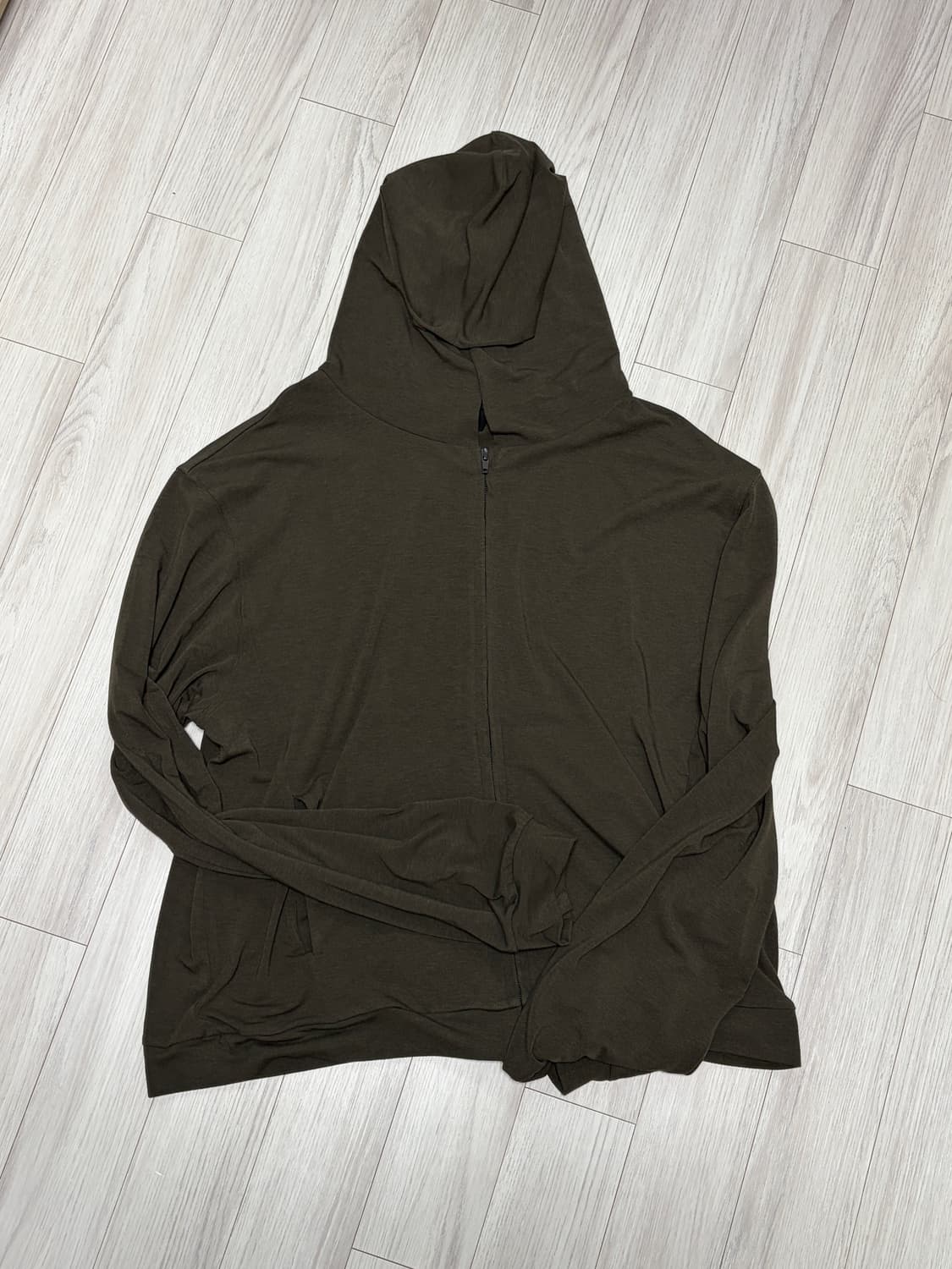 머듈 라운지 후드집업 올리브 4사이즈 상품이미지2