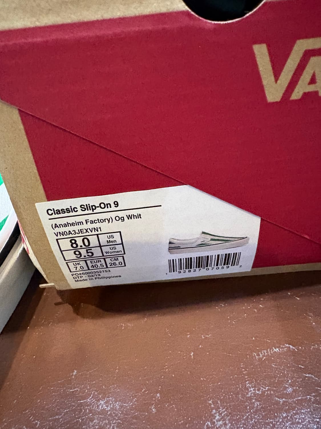 [260]반스 클래식 슬립온 스트라이프 흰녹 상품이미지5