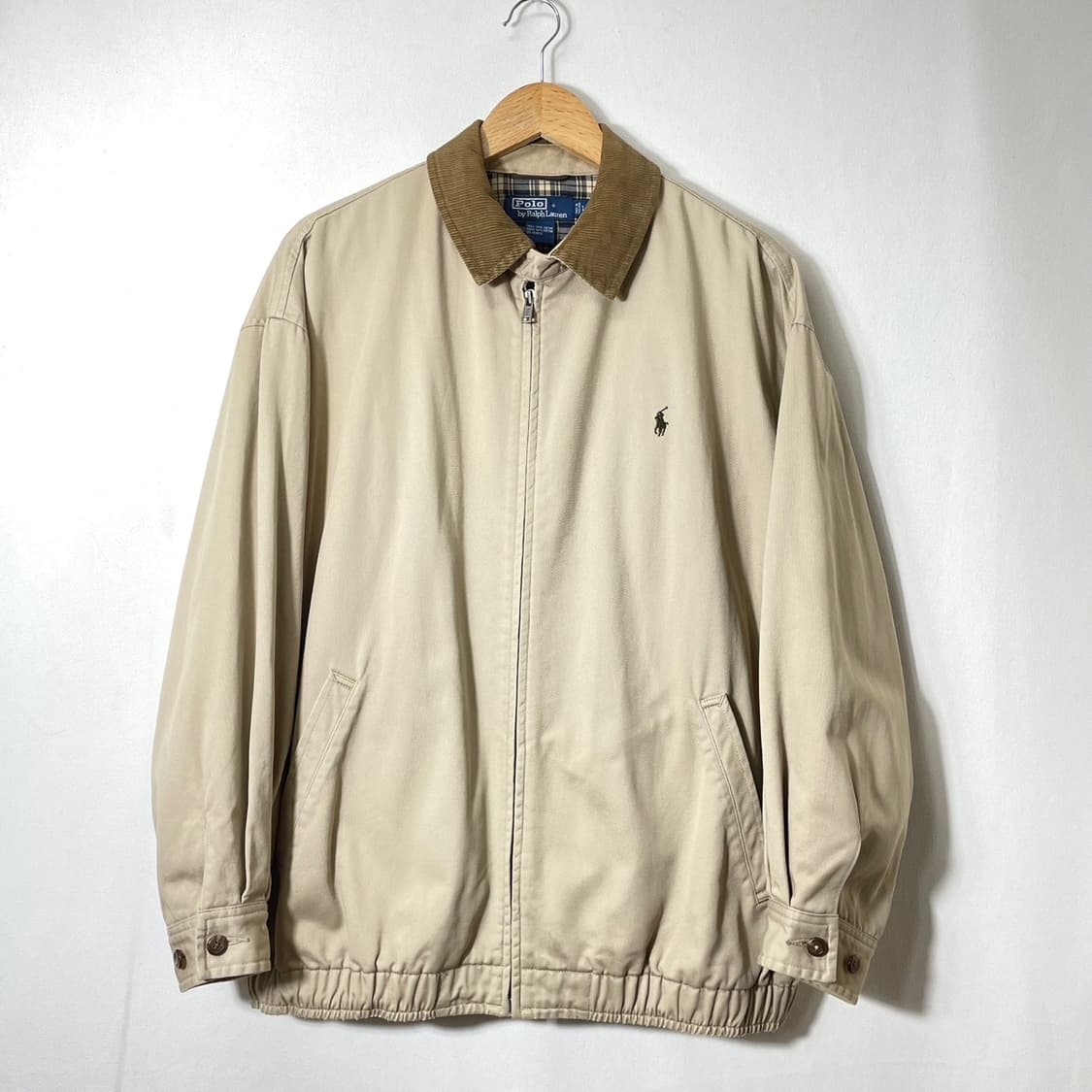 폴로 카라 배색 블루종 자켓 L XL 상품이미지1