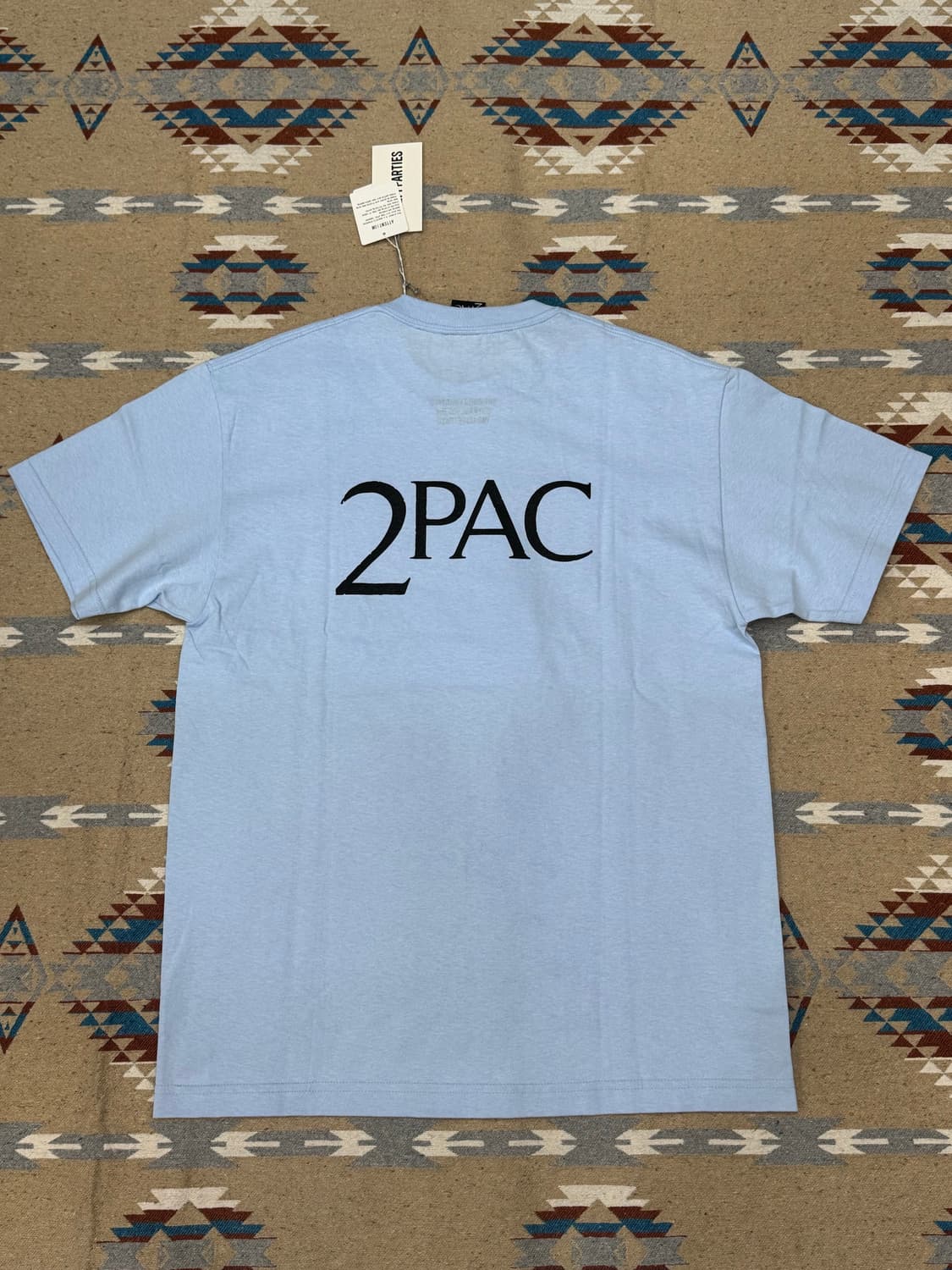 [L] 와코마리아 x 투팍 반팔 티셔츠 라이트 블루  상품이미지4