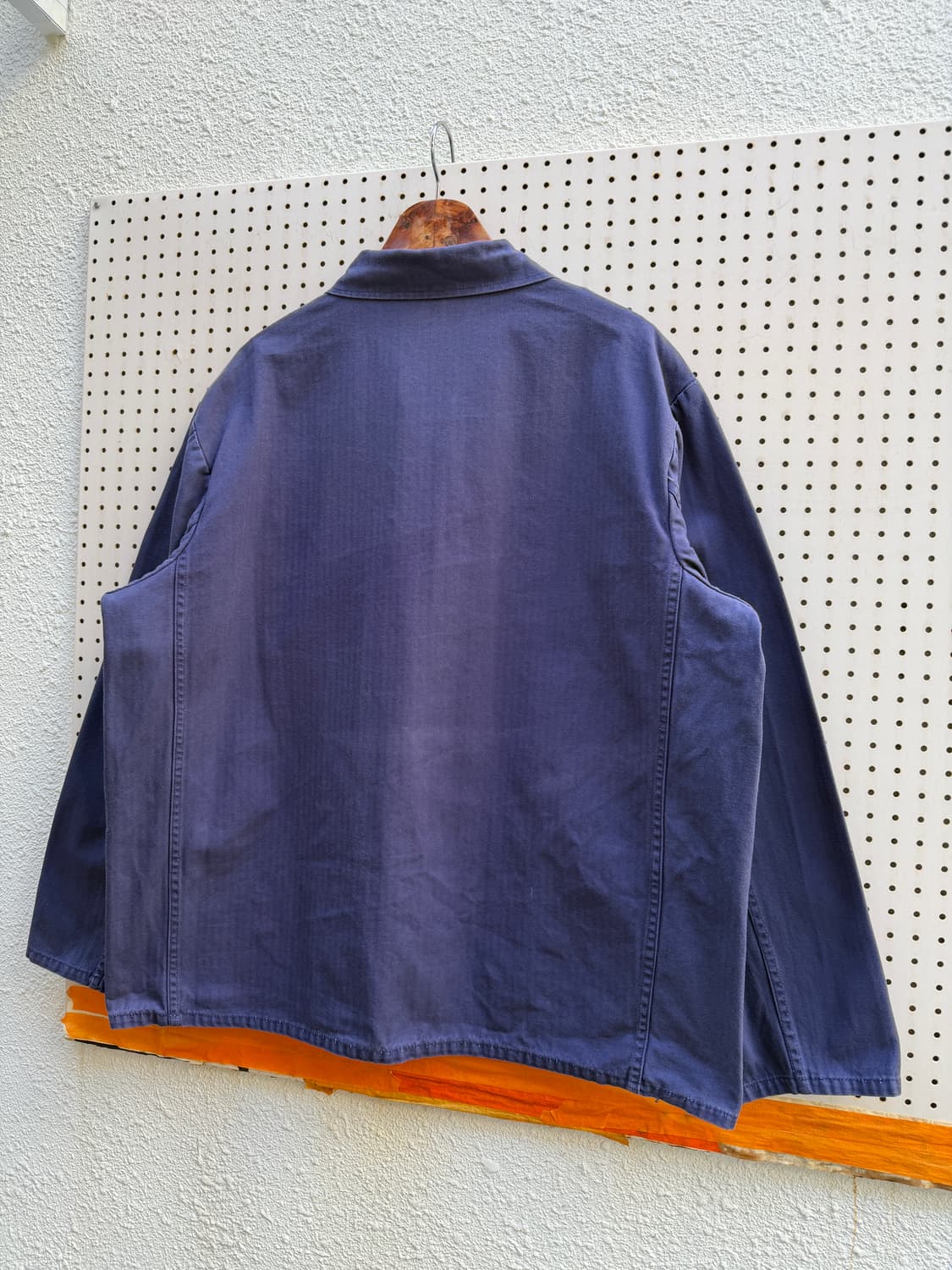 OLD EURO HBT FADED NAVY 헤링본트윌코튼 워크자켓 상품이미지8