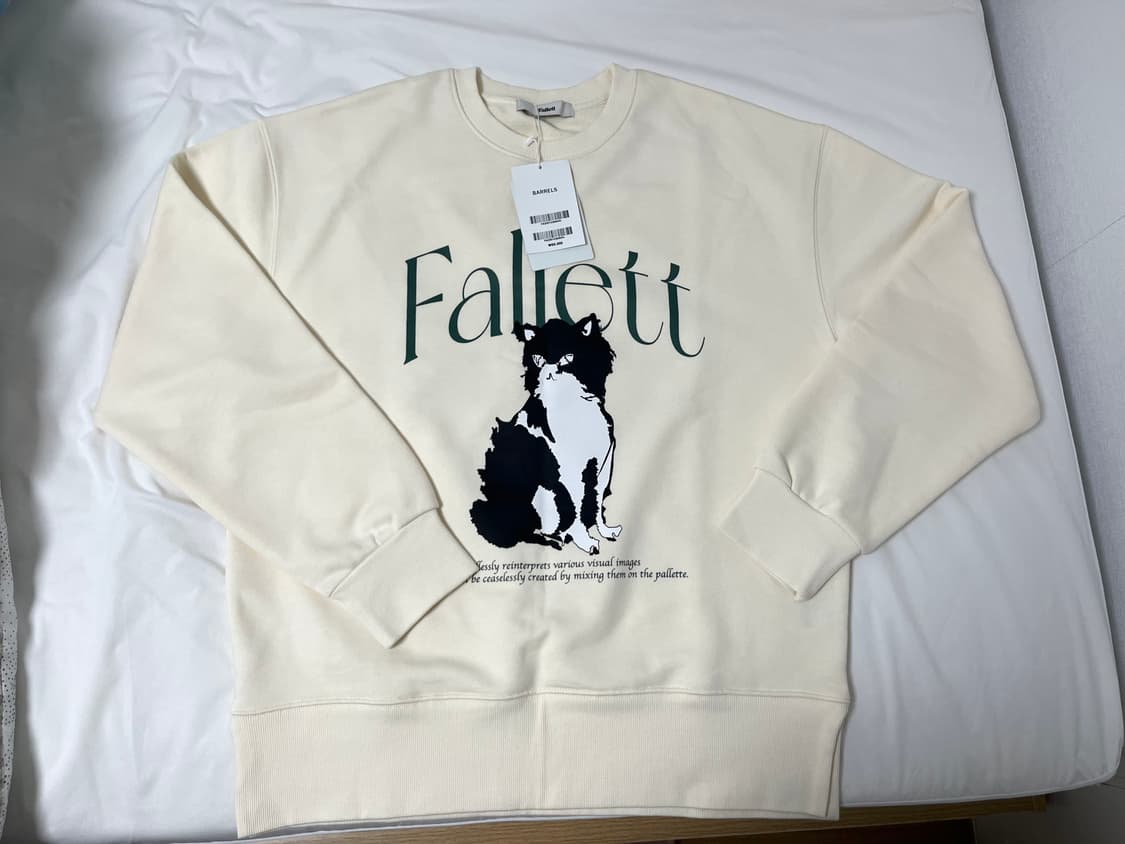 택달림 / 정품 팔렛 고양이 맨투맨 남녀공용 / 정가 69,000원 상품이미지1