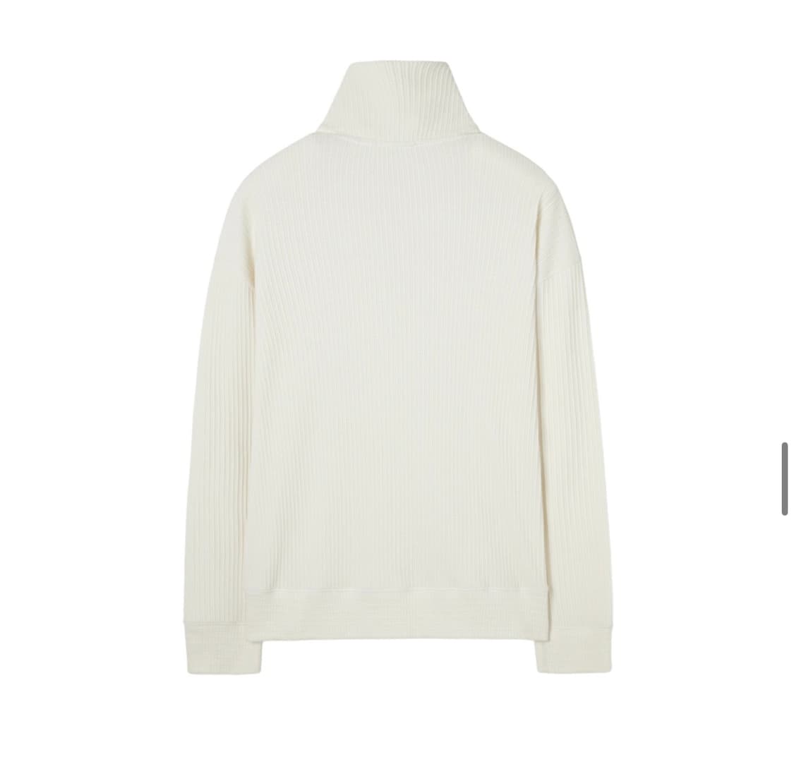 (새상품) 인사일런스 볼드 리브 하프 집업 니트 CREAM 상품이미지3