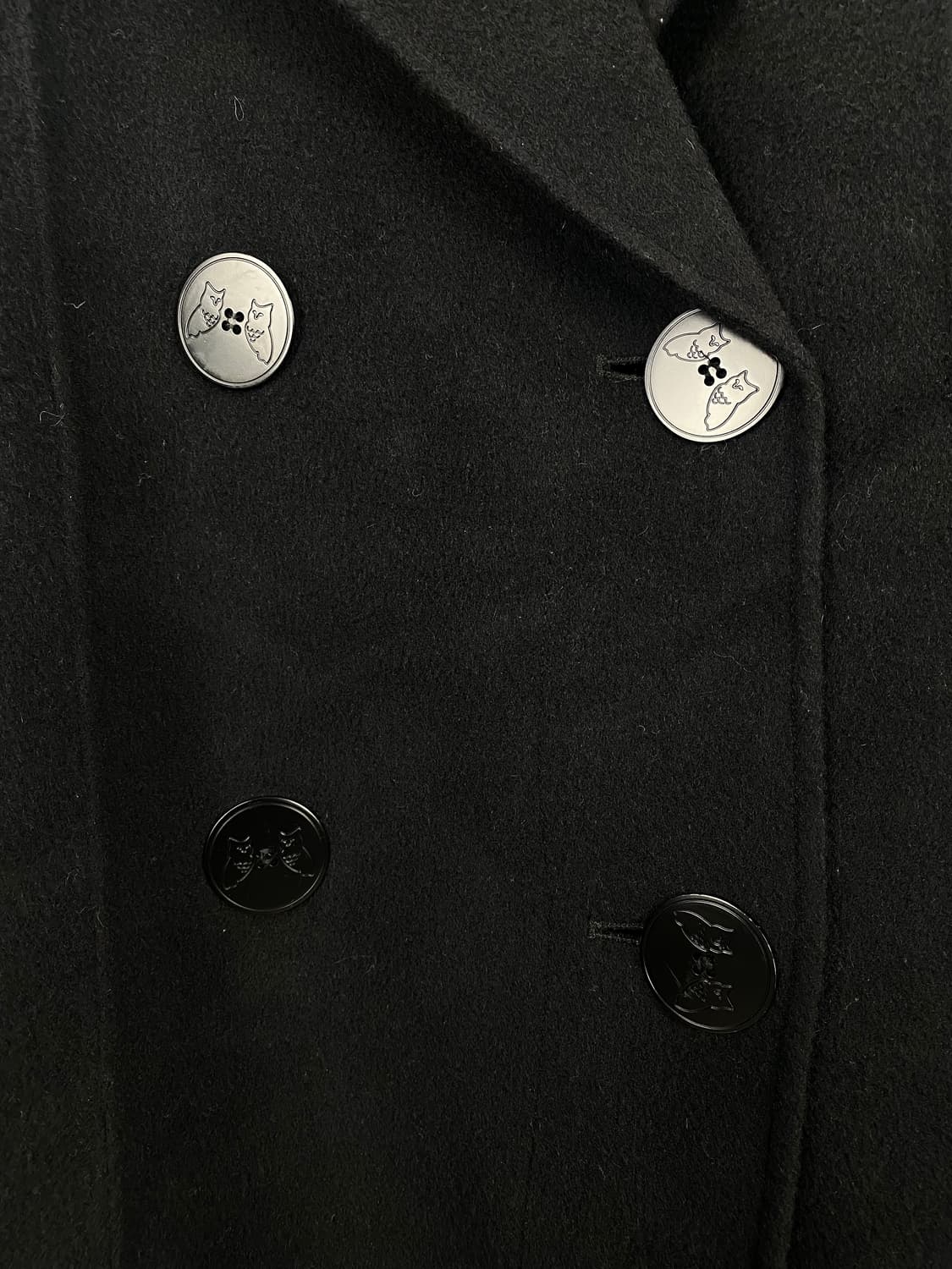 럭키슈에뜨 울 캐시미어 더블 롱코트 38 상품이미지3