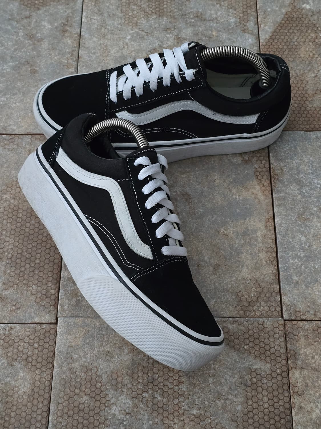 (230)반스 올드스쿨 플랫폼 검흰 상품이미지8