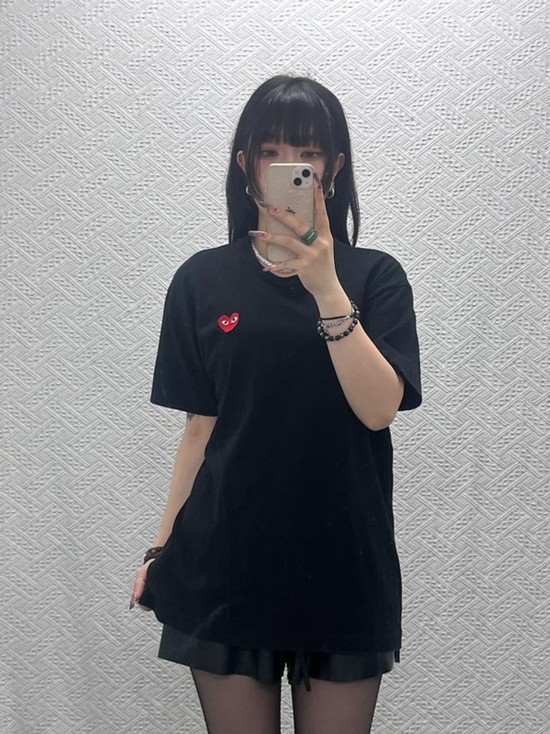 꼼데가르송 빈티지 캐주얼 플레이 하트와펜 반팔티 XXL C11865 상품이미지2