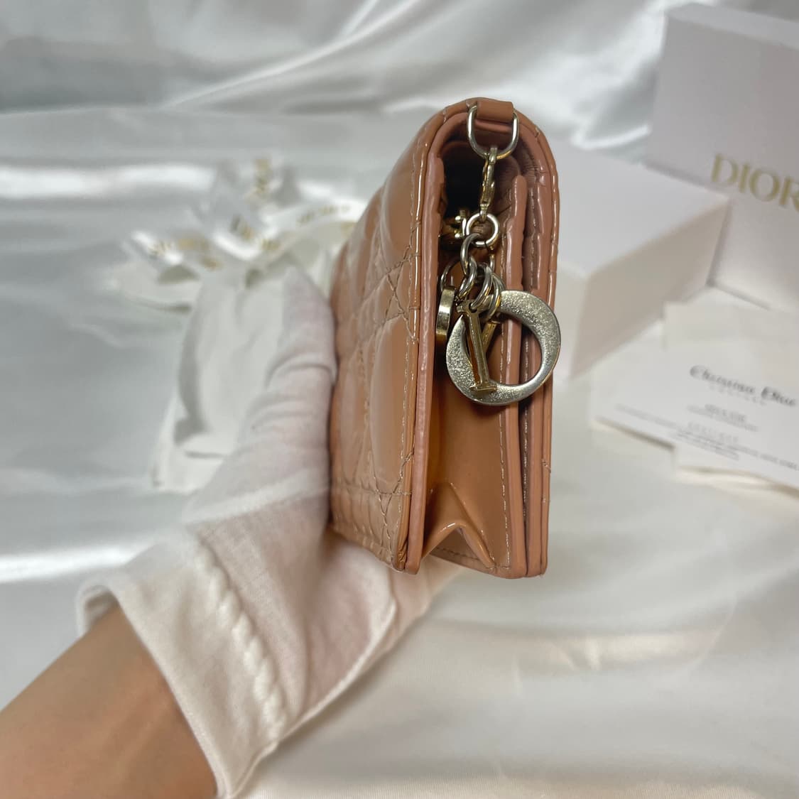 디올 레이디 까나쥬 페이던트 로즈드방 풀세트 지갑 상품이미지4