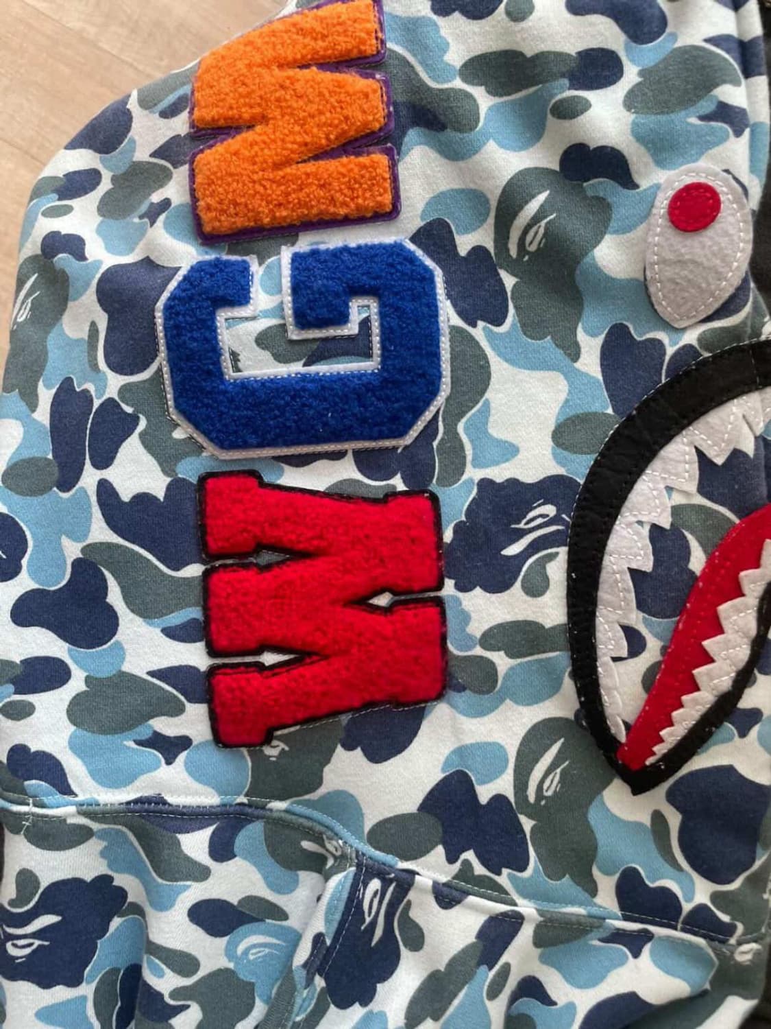 베이프 청계 샤크 후드집업 판매 상품이미지3