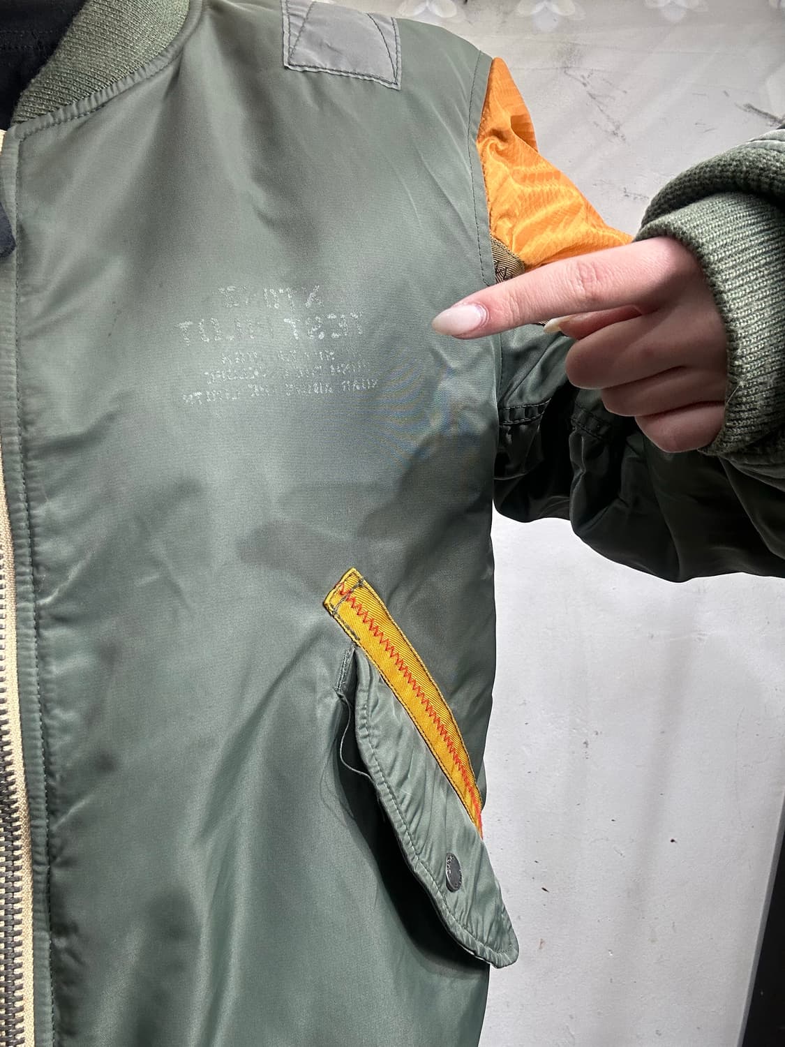 Xtonz 엑스톤즈 항공잠바 카키 ma-1 마원 자켓 M 상품이미지4