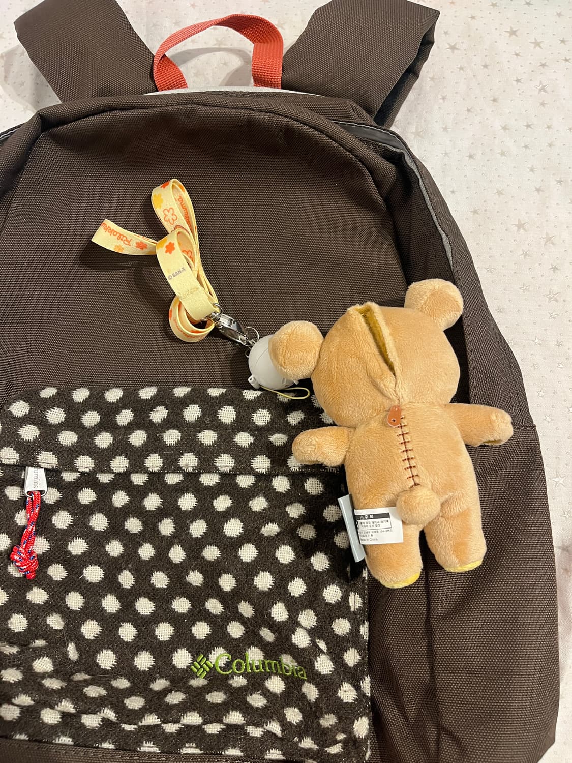 컬럼비아 브라운 도트 포인트 백팩🧸 상품이미지2