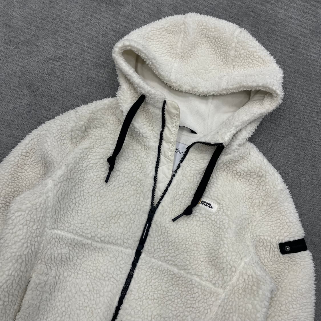 S 내셔널지오그래픽 뽀글이 플리스 아이보리 상품이미지2