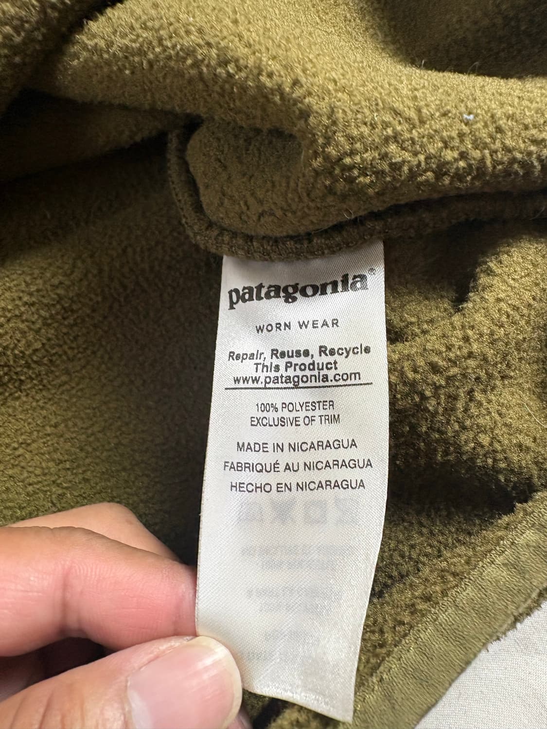Patagonia 파타고니아 신칠라 스냅 티 올리브 플리스 S 상품이미지4