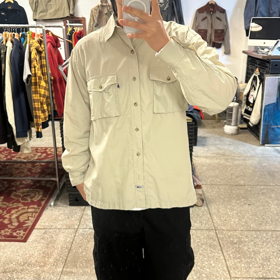 00s 나일론 립스탑 피싱셔츠 상품이미지1