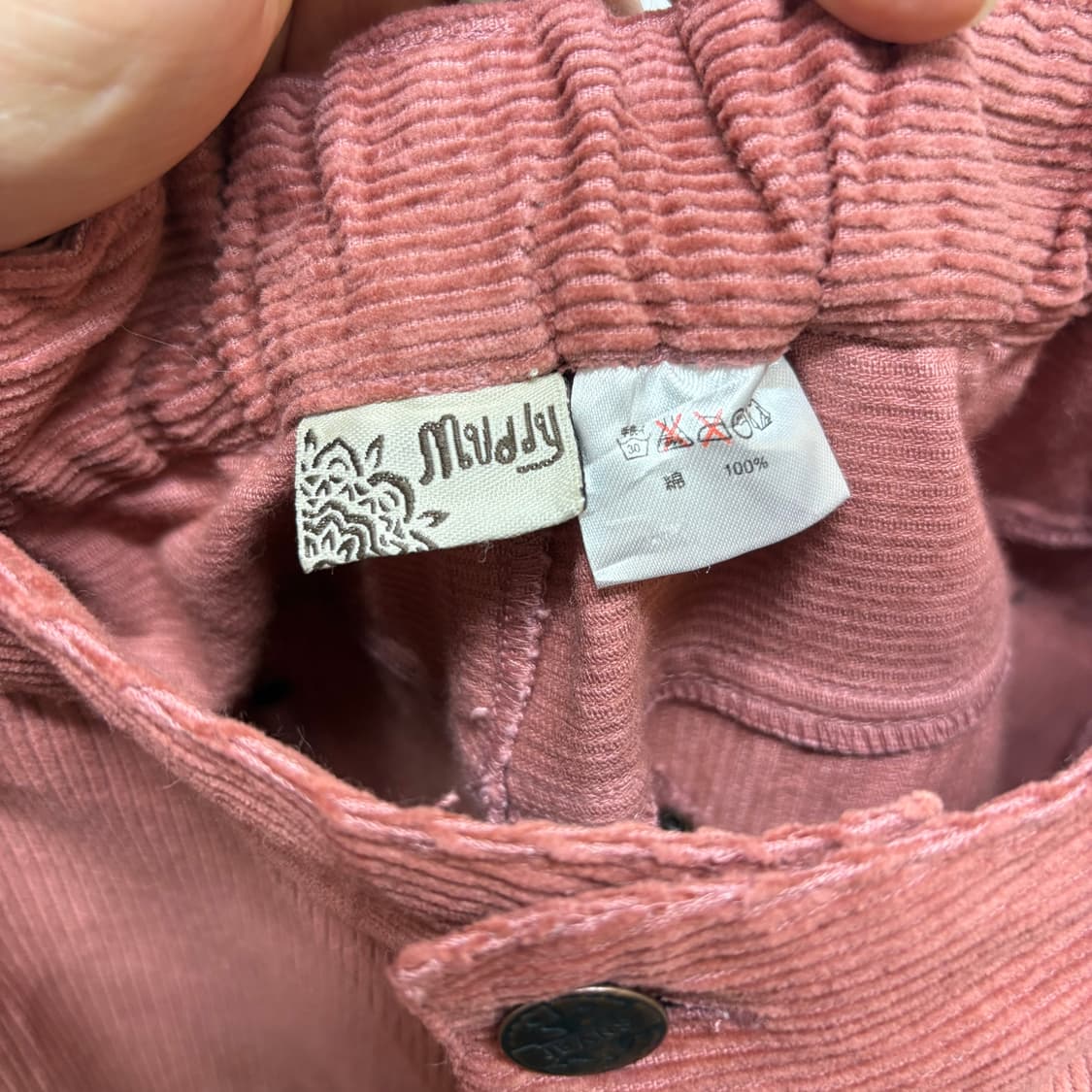 MUDDY 인디핑크 에스닉 코듀로이 미디 스커트  (JPN 상품이미지5