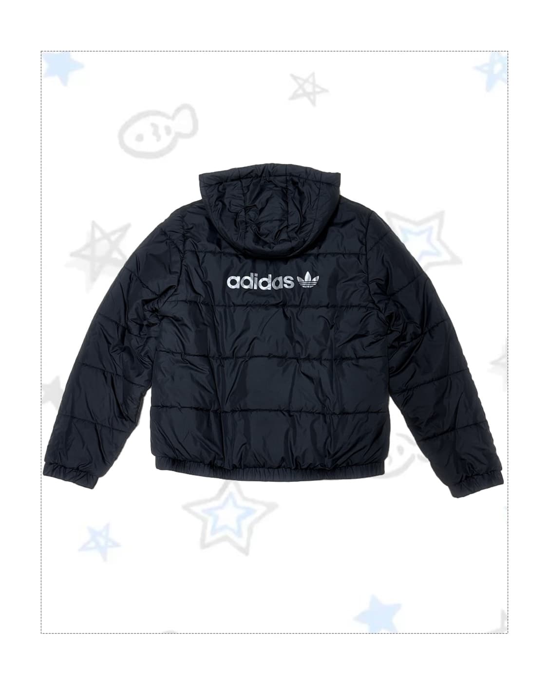 아디다스 블랙 로고 패딩 상품이미지1