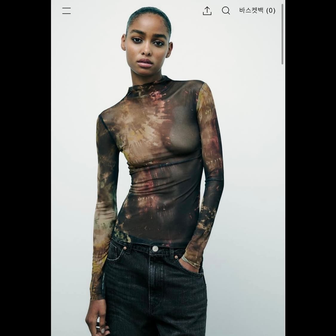 zara 자라 하이넥 튤 탑 (새상품) 상품이미지8