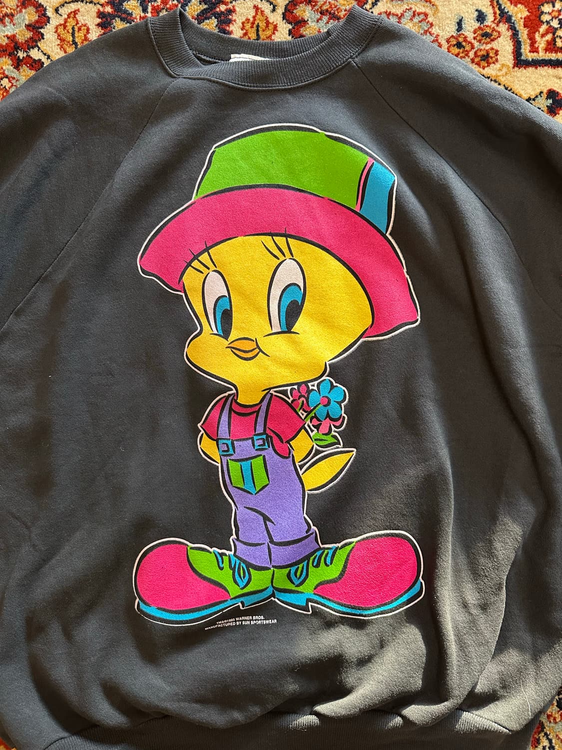 90s 루니툰즈 '힙합 트위티' 50/50 맨투맨 - 3XL 상품이미지1