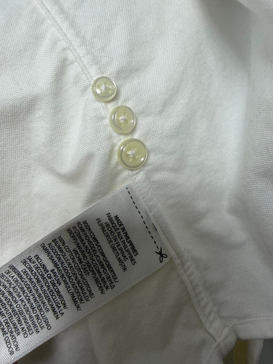 폴로 랄프로렌 옥스포드 셔츠 화이트 클래식핏 (남녀공용 S) 상품이미지4