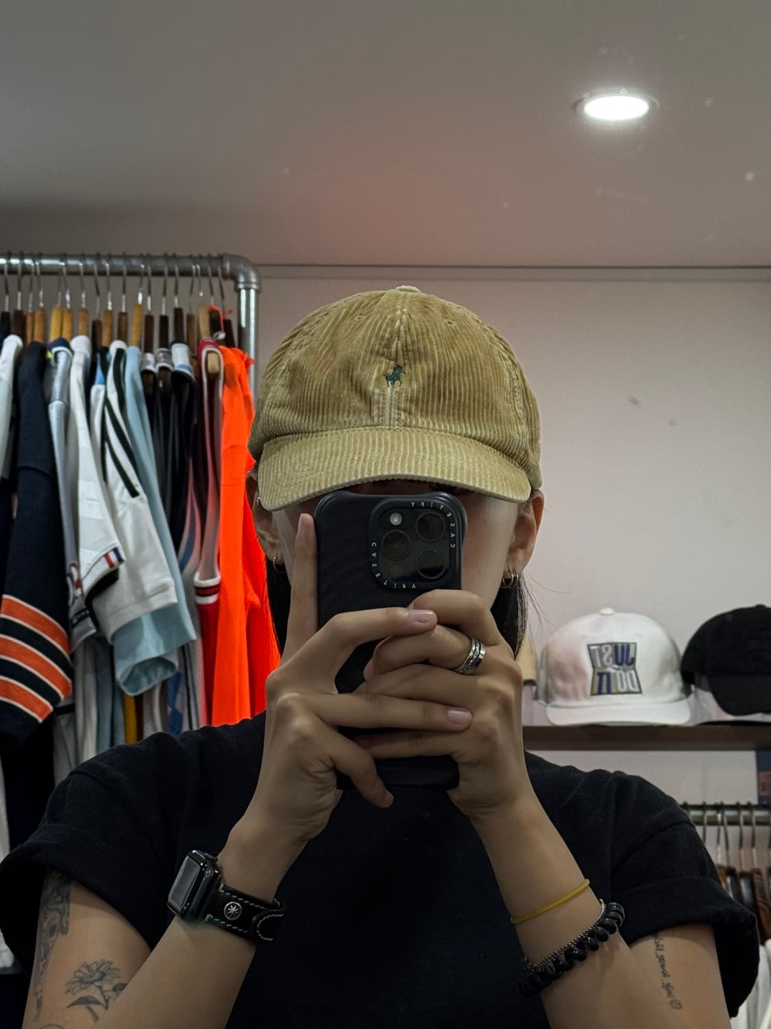 00s 폴로 랄프로렌 코듀로이 가죽 스트랩 캡 상품이미지9