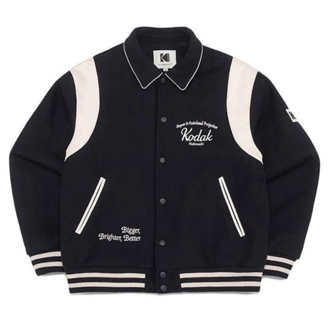 코닥 레더배색 바시티자켓 95~100 상품이미지1