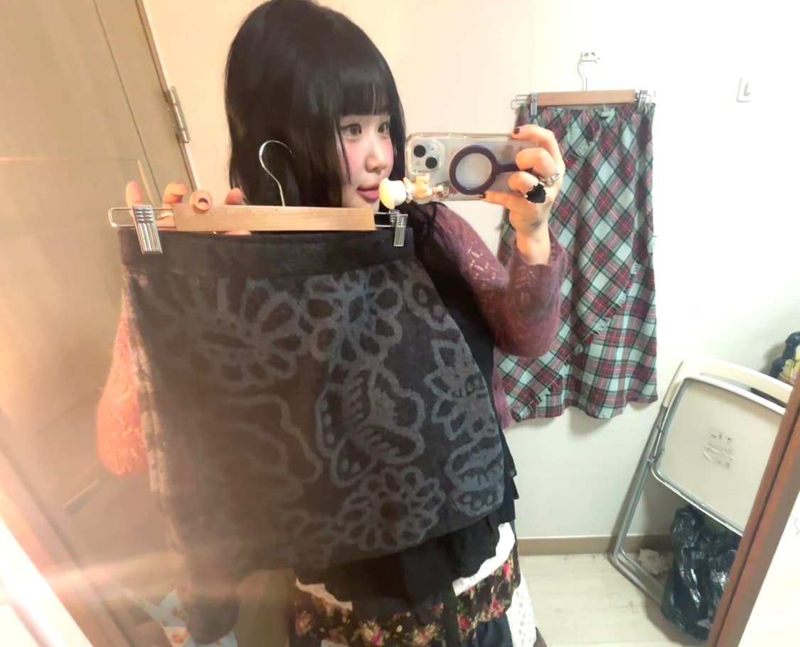 니트 미디스커트 상품이미지1