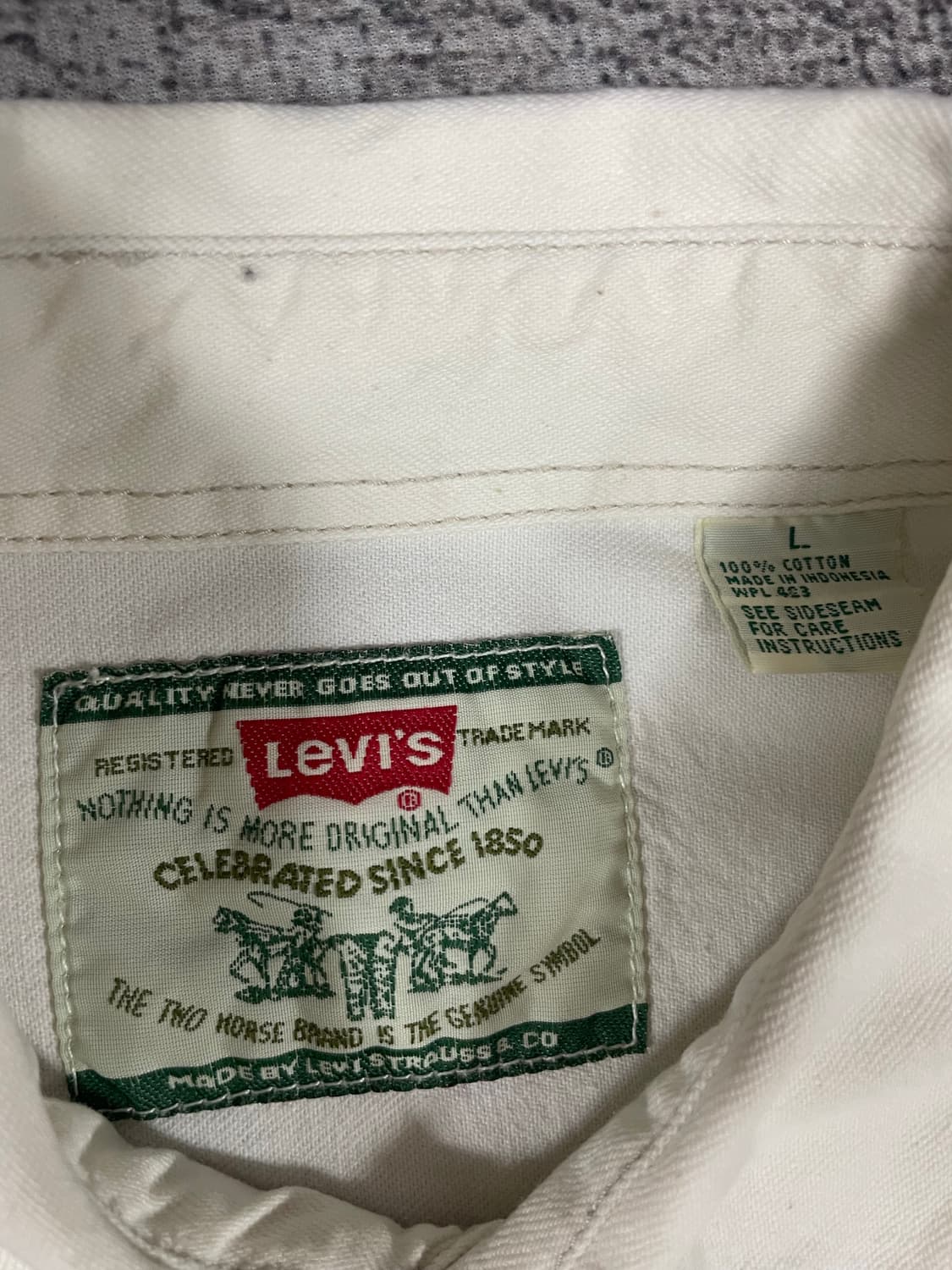 Vtg Levis 화이트 데님셔츠 상품이미지5