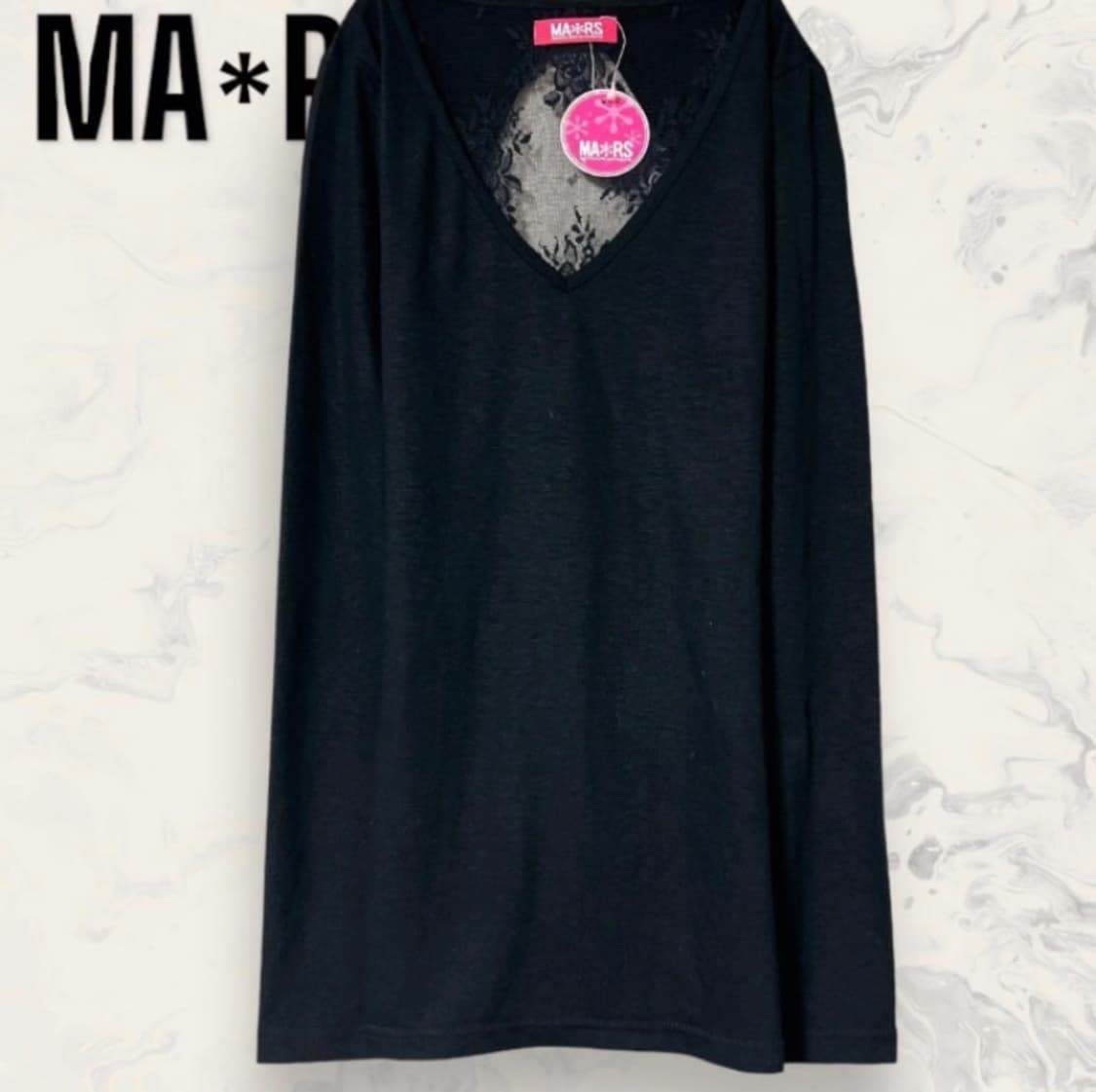 Mars 마즈 롱슬리브 백리본 시로키티 갸루 상품이미지3