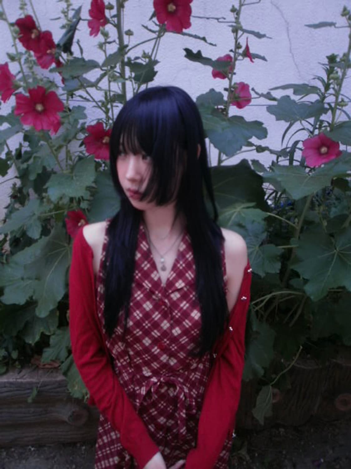 Flower Button Cardigan(Red) 상품이미지3