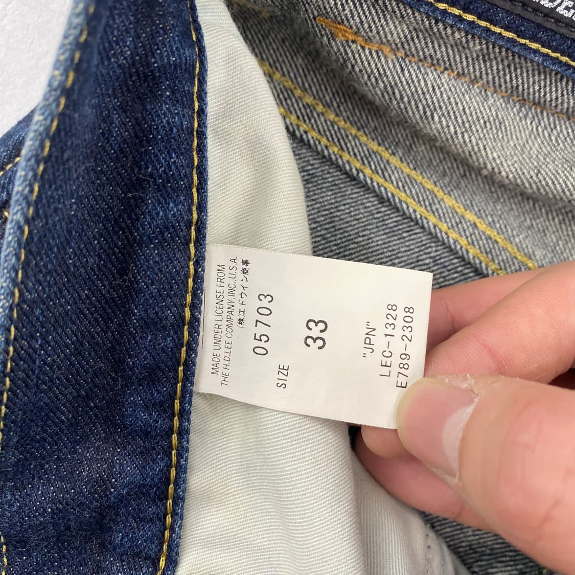 Lee 일본판 진청 데님 진 (33) 상품이미지8