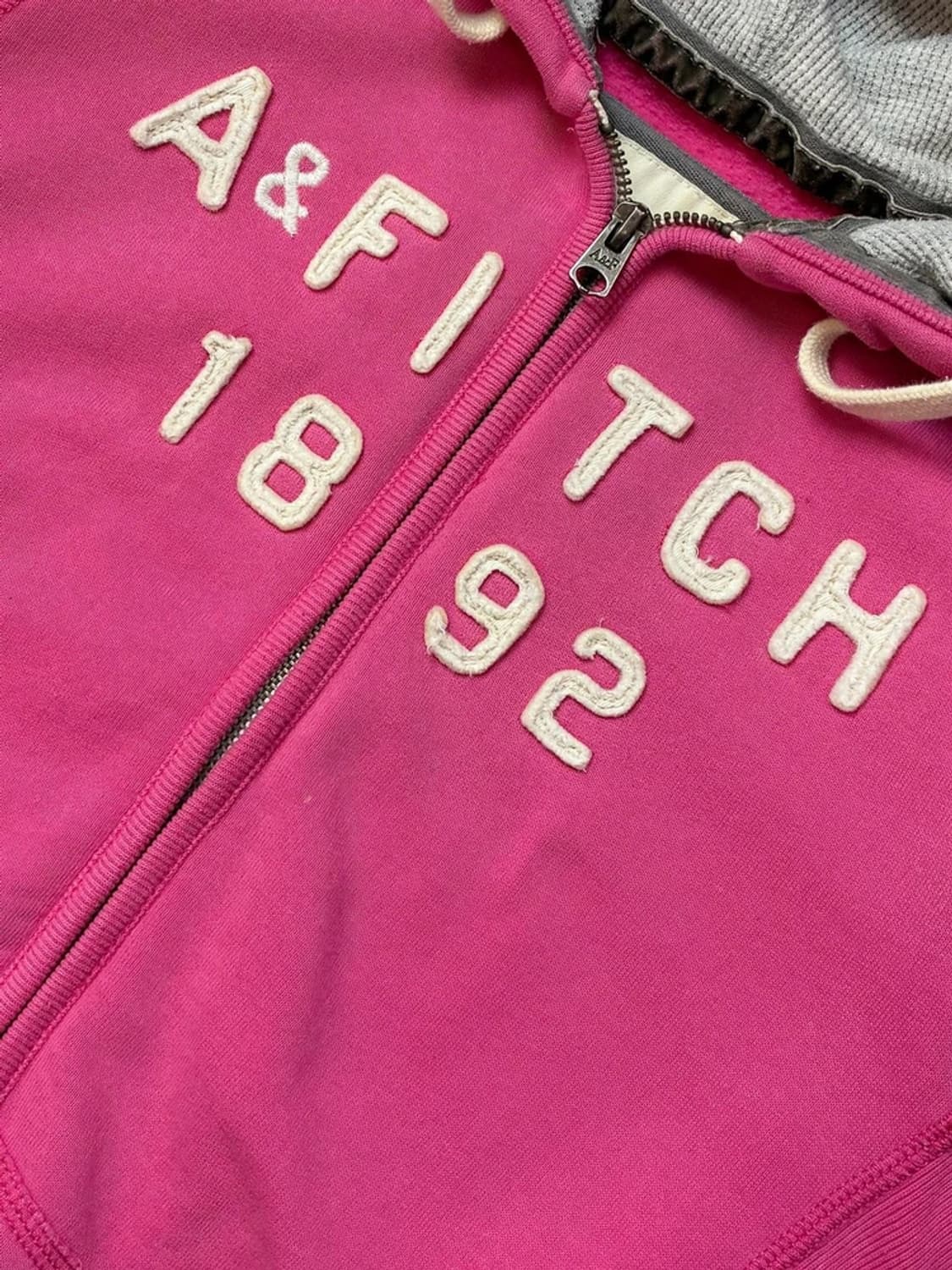 아베크롬비 00s Y2K 핑크 자수 레터링 후드 집업 PN5287 상품이미지3