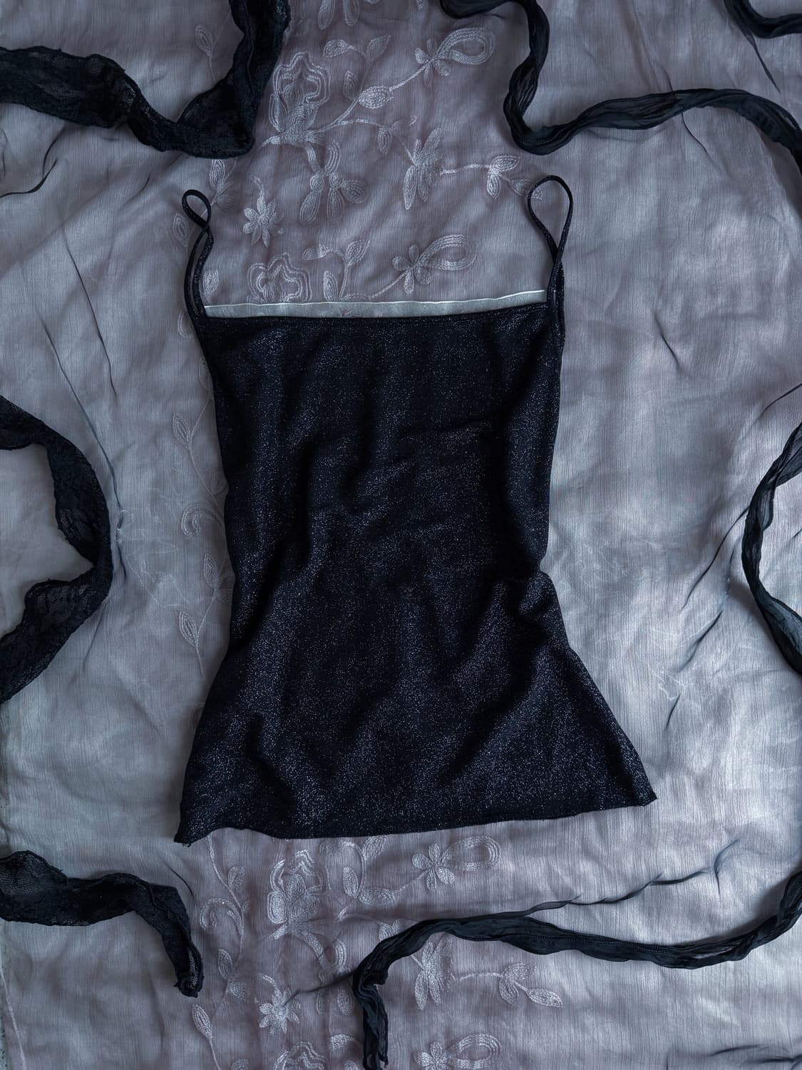 Floral Beaded Glitter Sleeveless 0181 상품이미지6